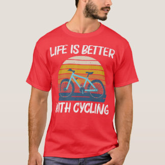 Camiseta Design de bicicleta legal para homens movendo bici