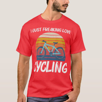 Camiseta Design de bicicleta legal para homens movendo bici