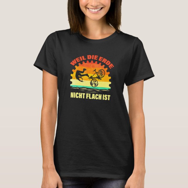 Camiseta design de bicicleta roda diversão para ciclistas,  (Frente)