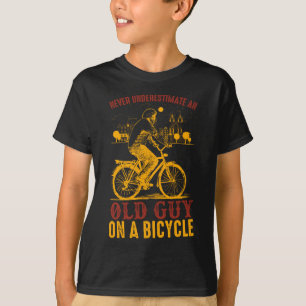 Camiseta Design de Biker Antigo   Bicicleta   nunca subesti