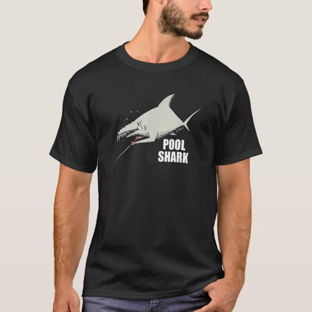 Camiseta Design de Bilhar Pool Shark Para Jogador de Sinuca (Frente)