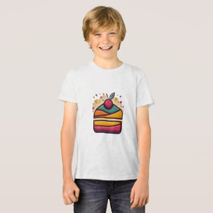 Camiseta Design de Bolo Triplo Blend Juventude Bella+Canvas