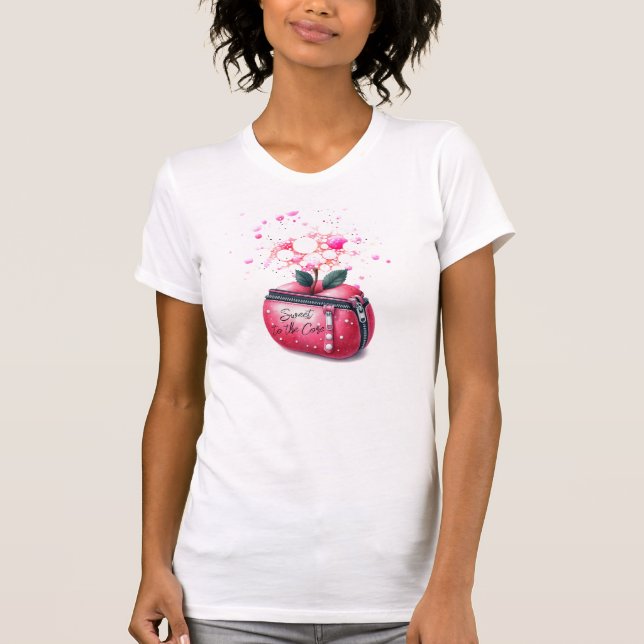 Camiseta Design de Bolsa de Moedas de Maçã Doce (Frente)