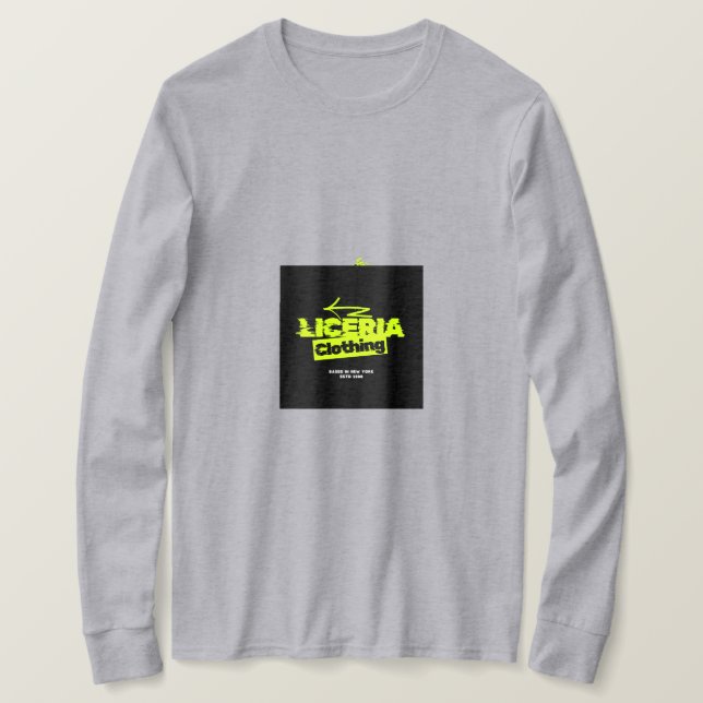 Camiseta Design de Bolso com Gradiente de Arco-Íris Longo  (Frente do Design)