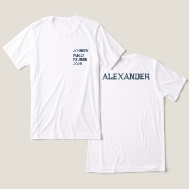 Camiseta Design de Bolso Verde de Reunião Personalizada da  (Design Frente e Verso)