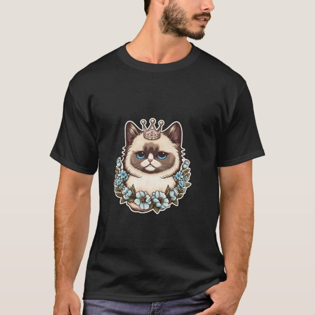 Camiseta Design de boneca-de-pano-floral-branca para rapari (Frente)