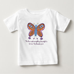 Camiseta Design de borboleta branca Eclesiastes bíblia vers
