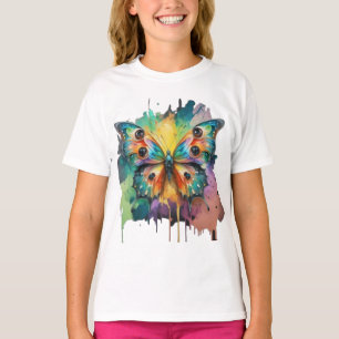 Camiseta Design de borboleta colorida
