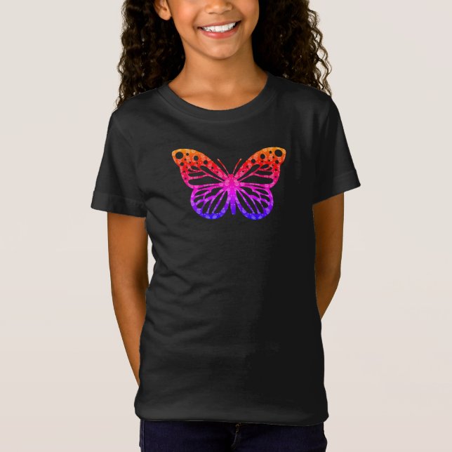 Camiseta Design de Borboleta Monarca - Bela Jersey - T-Sh (Frente)