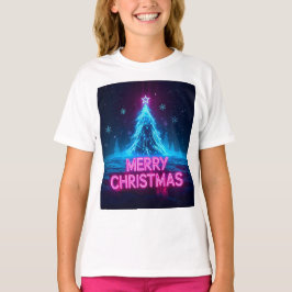 Camiseta Design de Brilho de Férias Futurista