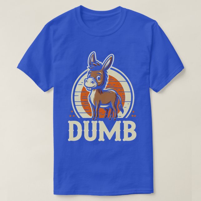 Camiseta Design de burro de piada engraçada e burra para fa (Frente do Design)