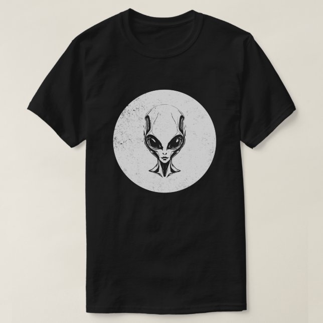 Camiseta Design de Cabeça de Alien Misterioso (Frente do Design)