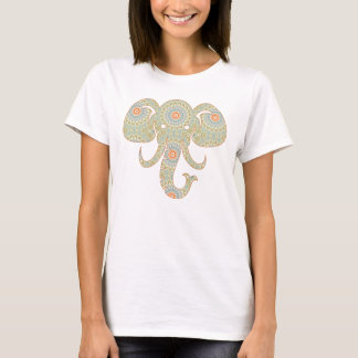 Camiseta Design de Cabeça Elefante de Mandala