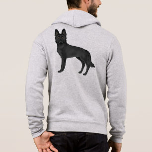 Camiseta Design de cachorro Cartoon GSD Pastor Alemão preto
