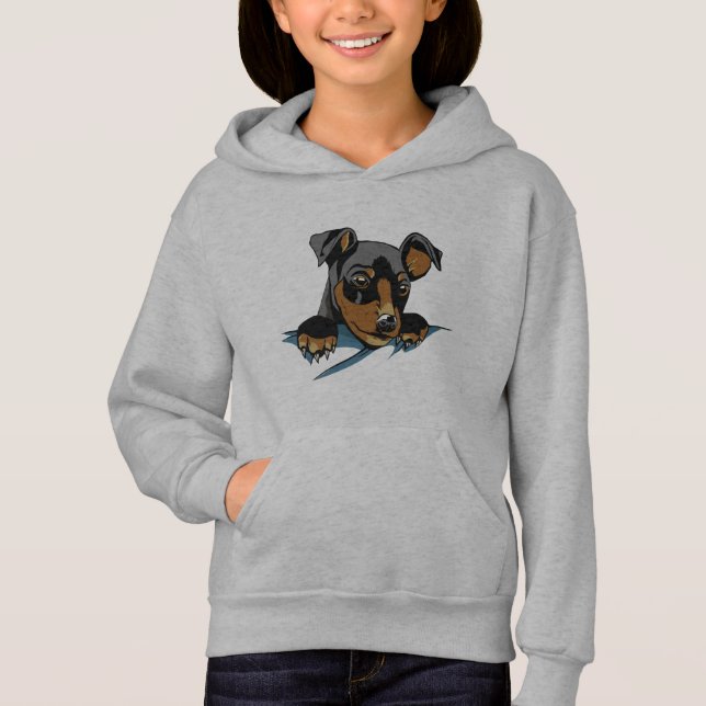 Camiseta Design de cachorro de Dachshund preto fofo (Frente)