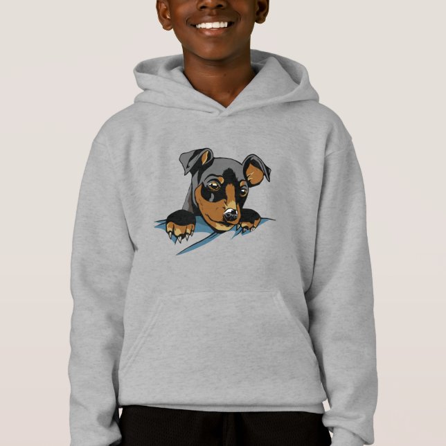 Camiseta Design de cachorro de Dachshund preto fofo (Frente)