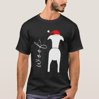 Camiseta Design De Cachorro De Whippet Com Chapéu De Papai 