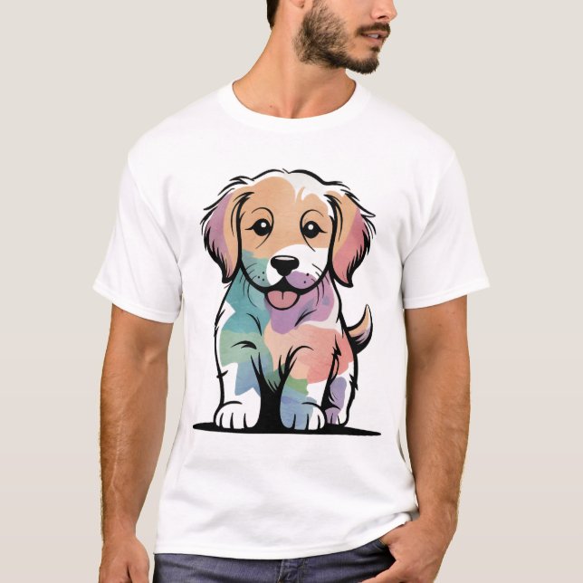 Camiseta Design de Cachorro Fofo (Frente)