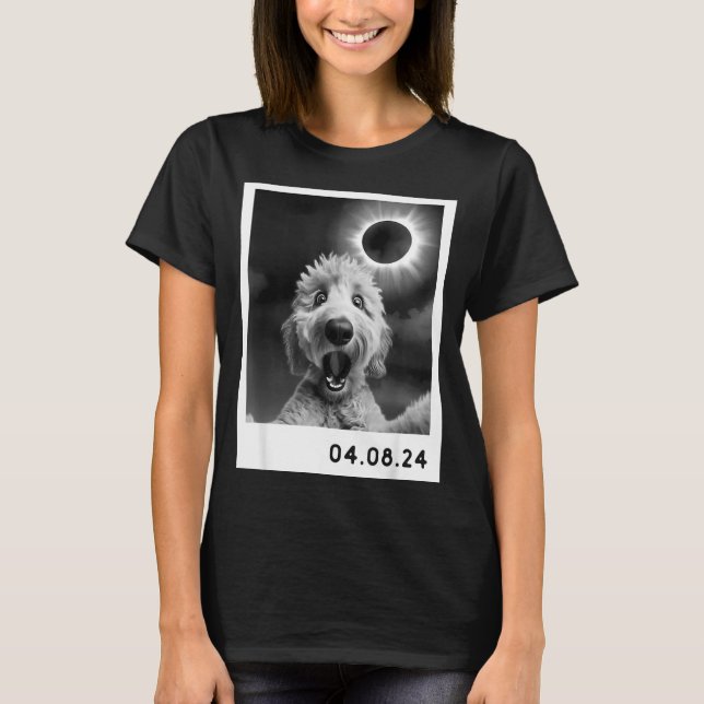 Camiseta Design de cachorro Goldendoodle da Totalidade do E (Frente)
