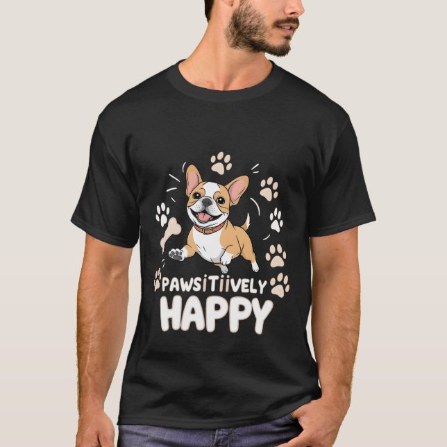 Camiseta Design de Cachorro Muito Bonito e Cheio (Frente)
