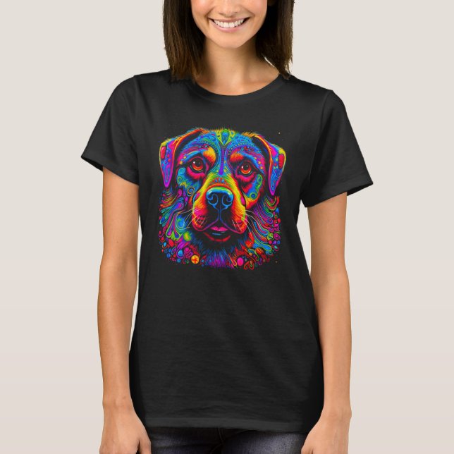 Camiseta Design de cachorro Rottweiler fofo (Frente)