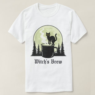 Camiseta Design de café preto de bruxa
