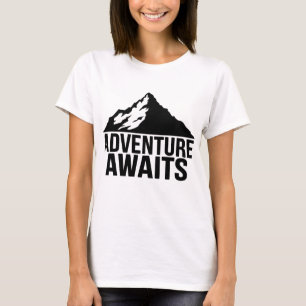 Camiseta Design de Caminhada na Montanha Aventura Espera