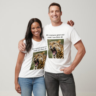Camiseta Design de Camisa-T-Leopardo Majestosa.