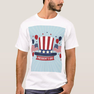 Camiseta Design de Camiseiros do Dia dos Presidentes Patrió