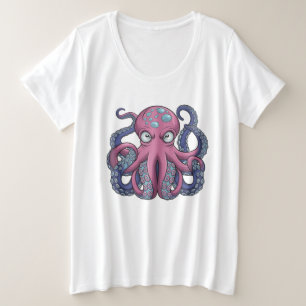 Camiseta Design de Camiseiros T Monstro de Octopus Vetor -