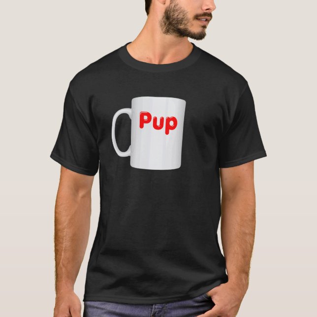 Camiseta Design de Caneca de Cachorro Inapropriado - Roupas (Frente)