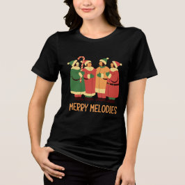 Camiseta Design de Cantores de Natal Merry Melodies