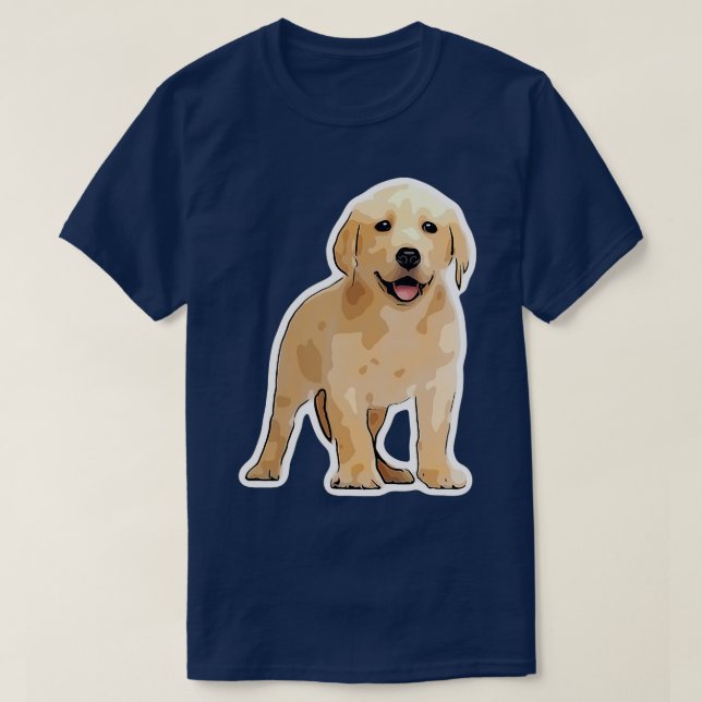 Camiseta Design de cão com um cachorrinho bonito de Labrado (Frente do Design)