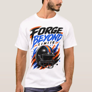 Camiseta Design de Capacete de Futebol Forge Beyond Limits