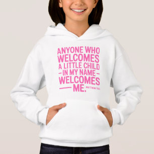 Camiseta Design de Capuz Aconchegante para Crianças Bem-vin