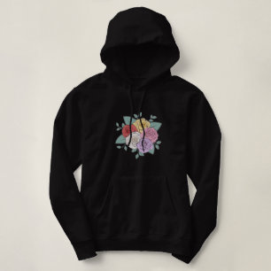 Camiseta design de capuz Lovely Rose Girl Vibes 