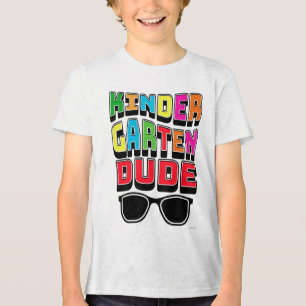 Camiseta Design de Cara da Pré-Escola Legal Vibração Colori