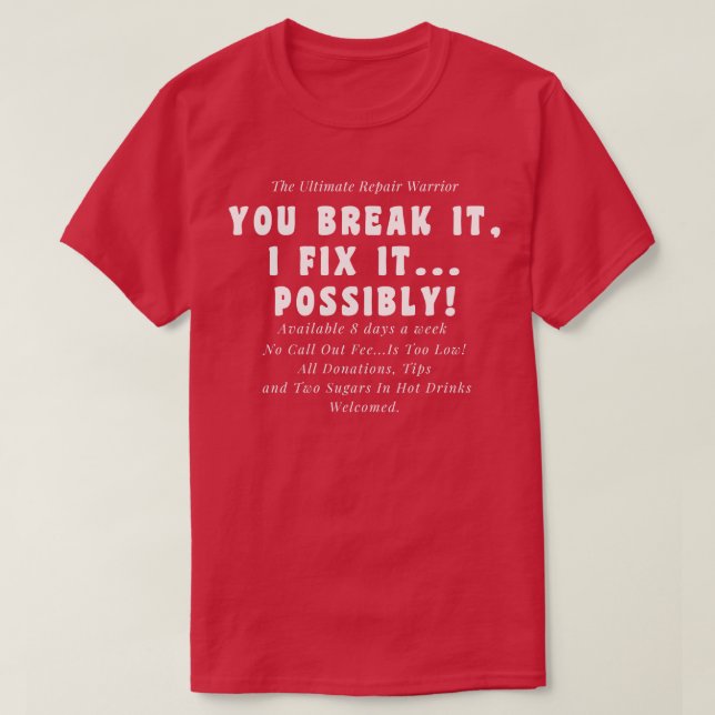 Camiseta Design de Cara de reparo engraçado (Frente do Design)
