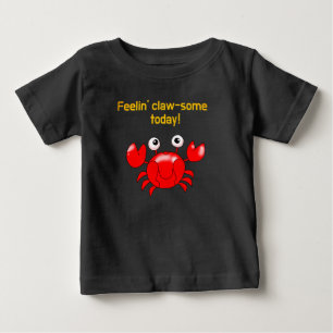 Camiseta Design de Caranguejo Bonito e Engraçado para Amant