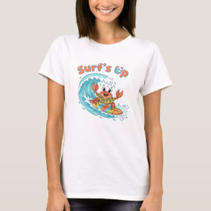 Camiseta Design de Caranguejo Surfista Divertido - Gráfico