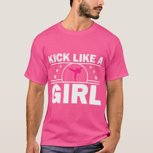 Camiseta Design De Caratê Para Meninas Mulheres Crianças Ar (Frente)