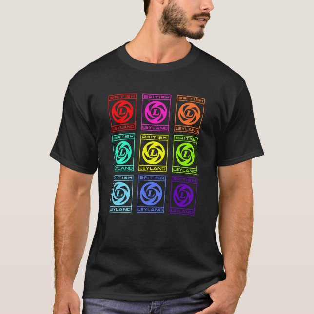 Camiseta Design de Carro Colorido British Leyland (Frente)