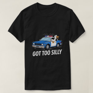 Camiseta Design de Carro de Polícia do Ganso Engraçado – Fi