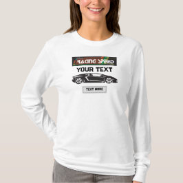 Camiseta Design de Carro de Velocidade de Corrida – Desempe