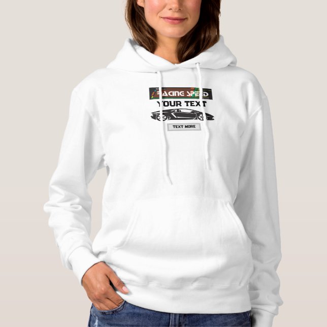 Camiseta Design de Carro de Velocidade de Corrida – Desempe (Frente)