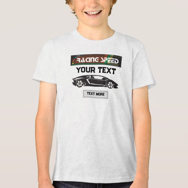 Camiseta Design de Carro de Velocidade de Corrida – Desempe (Frente)