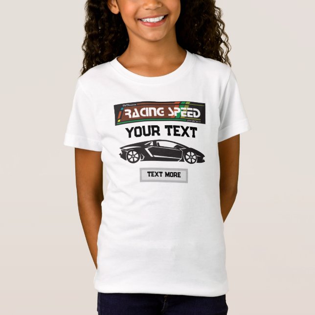 Camiseta Design de Carro de Velocidade de Corrida – Desempe (Frente)