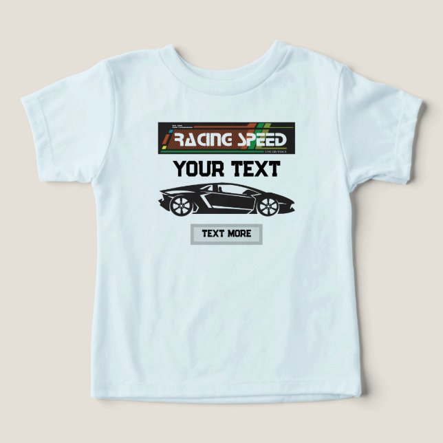 Camiseta Design de Carro de Velocidade de Corrida – Desempe (Design frontal)
