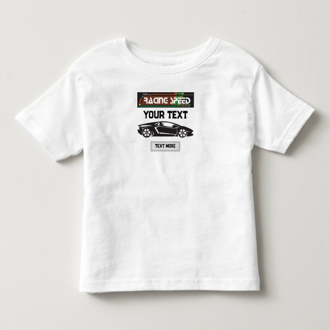 Camiseta Design de Carro de Velocidade de Corrida – Desempe (Frente)