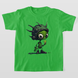 Camiseta Design de Cartoon alienígena de  que desfruta do S